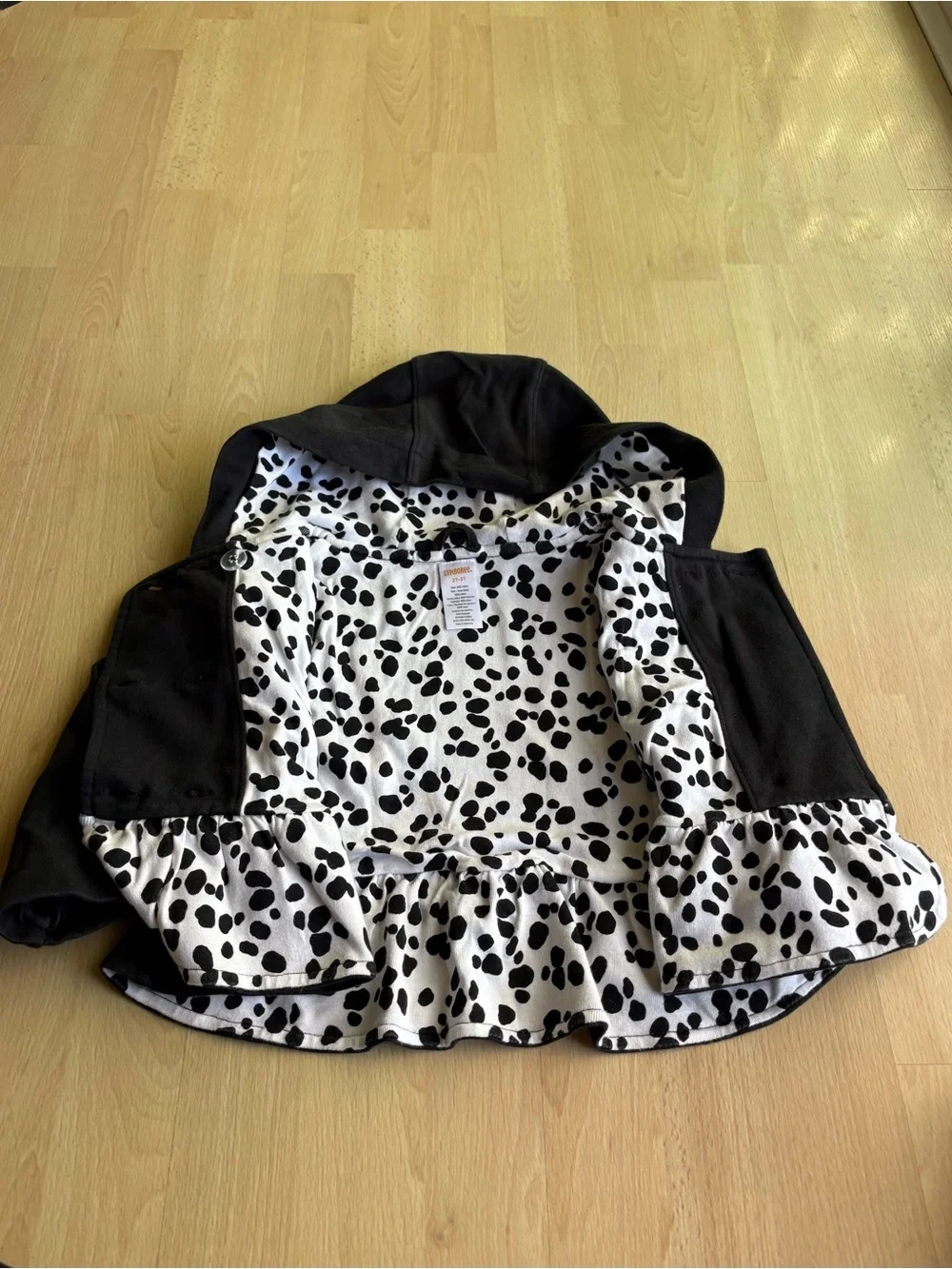 Gymboree Girls 2T 3T Fancy Dalmatians double button hooded peplum jacket jewel